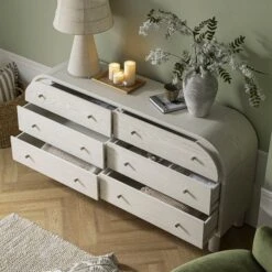 Maude Chest Of 6 Drawers, Washed White Ash 17 Maude Chest Of 6 Drawers, Washed White Ash -Daals Store XXCOD 034 WHITE WHITE scene3