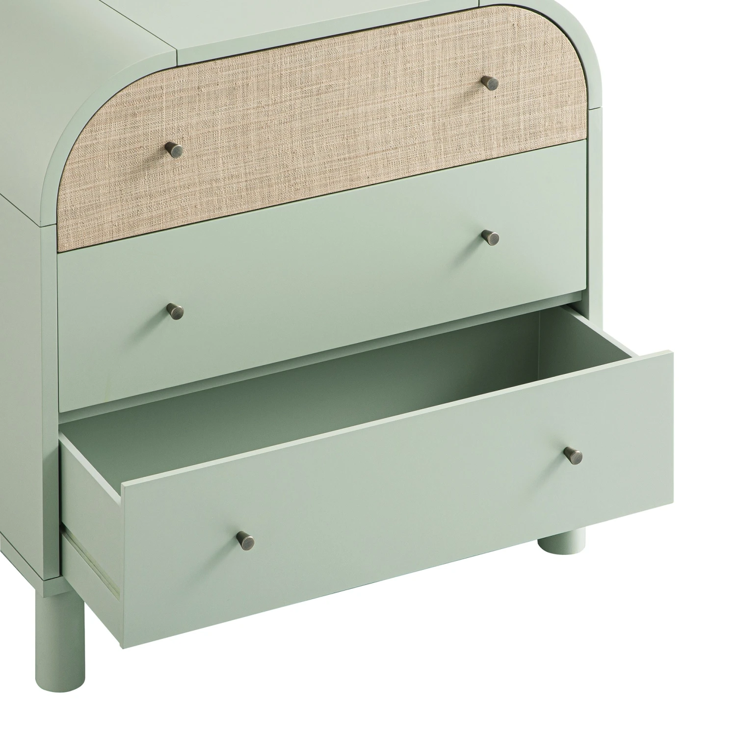Maude Chest Of 3 Drawers, Muted Pistachio Ash With Raffia 13 Maude Chest Of 3 Drawers, Muted Pistachio Ash With Raffia - Image 13