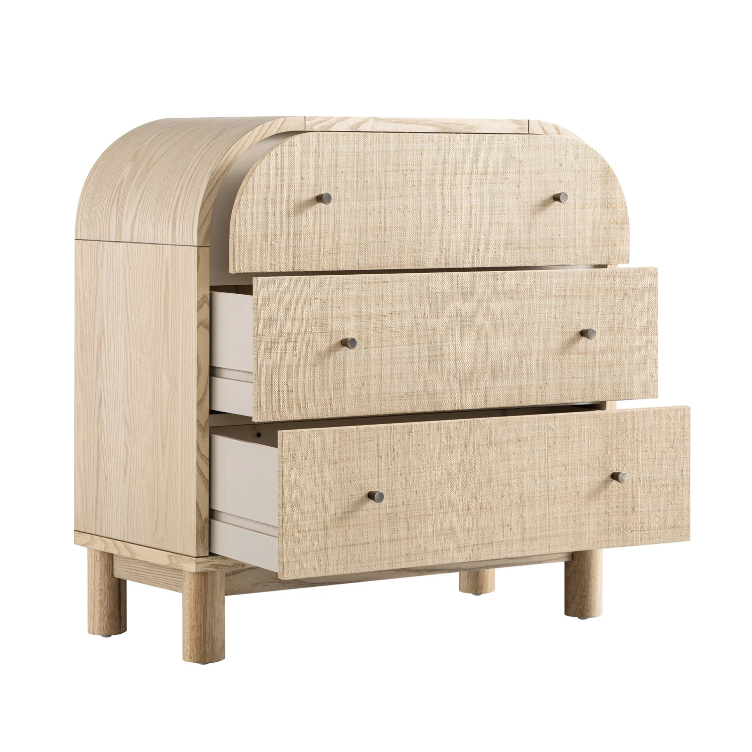 Maude Chest Of 3 Drawers, Natural Ash With Raffia 10 Maude Chest Of 3 Drawers, Natural Ash With Raffia - Image 10