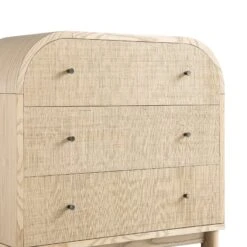 Maude Chest Of 3 Drawers, Natural Ash With Raffia 26 Maude Chest Of 3 Drawers, Natural Ash With Raffia -Daals Store XXCOD 035 NAT RAF detail1