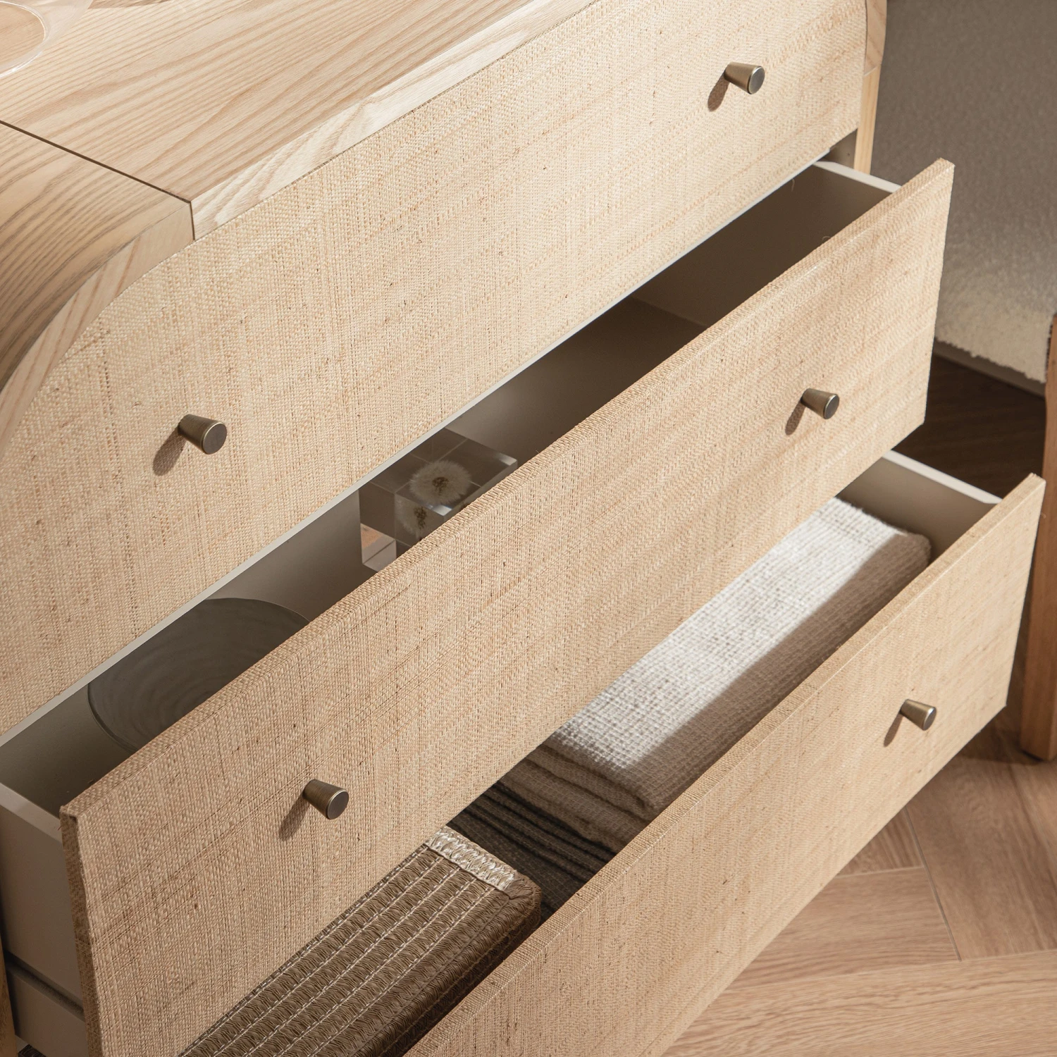Maude Chest Of 3 Drawers, Natural Ash With Raffia 5 Maude Chest Of 3 Drawers, Natural Ash With Raffia - Image 5