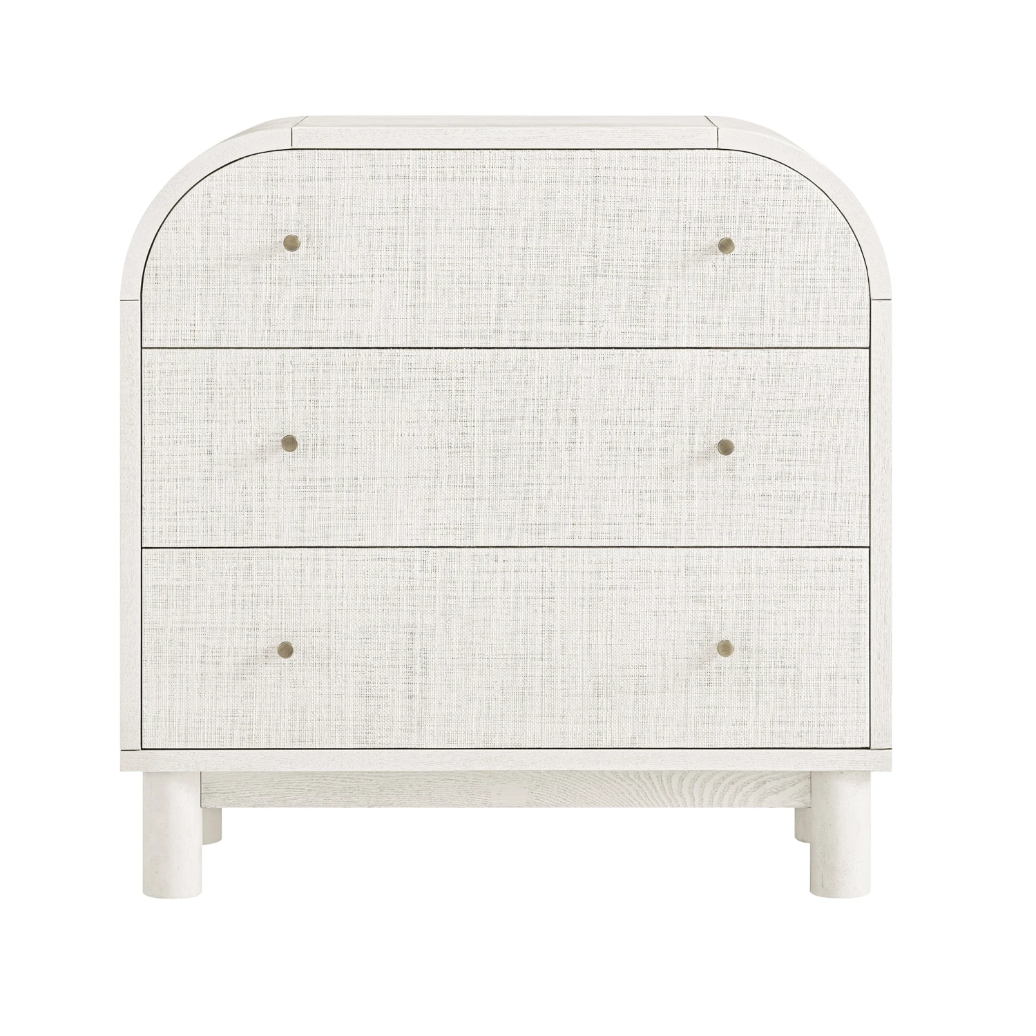 Maude Chest Of 3 Drawers, Washed White Ash With Raffia 5 Maude Chest Of 3 Drawers, Washed White Ash With Raffia - Image 5