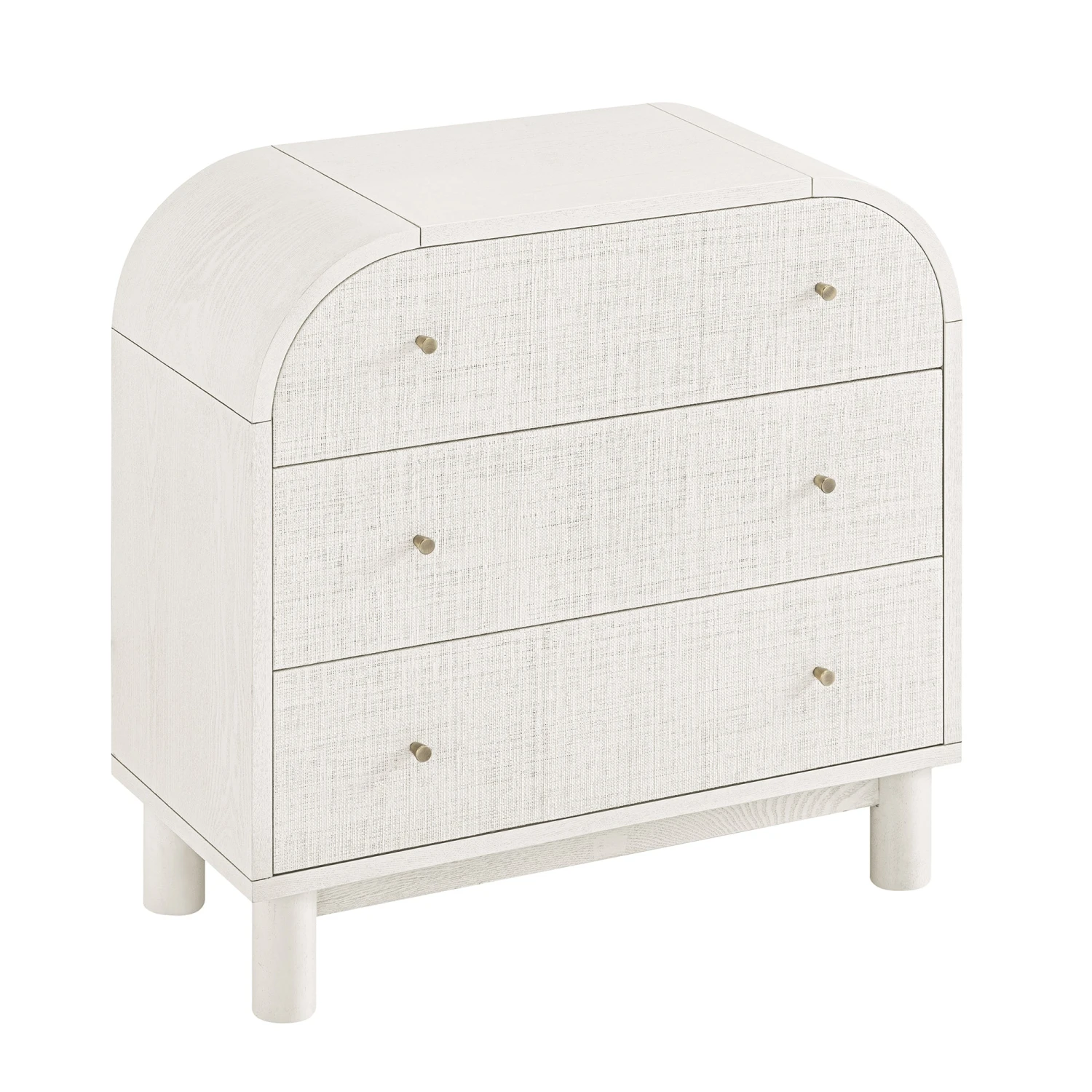 Maude Chest Of 3 Drawers, Washed White Ash With Raffia 9 Maude Chest Of 3 Drawers, Washed White Ash With Raffia - Image 9
