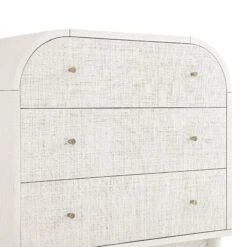 Maude Chest Of 3 Drawers, Washed White Ash With Raffia 25 Maude Chest Of 3 Drawers, Washed White Ash With Raffia -Daals Store XXCOD 035 WHITE RAF detail2