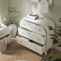 Maude Chest Of 3 Drawers, Washed White Ash With Raffia 15 Maude Chest Of 3 Drawers, Washed White Ash With Raffia -Daals Store XXCOD 035 WHITE RAF scene2