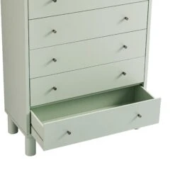 Maude Tall Chest, Muted Pistachio Ash With Raffia -Daals Store XXCOD 037 GREEN RAF detail3