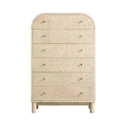 Maude Tall Chest, Natural Ash With Raffia