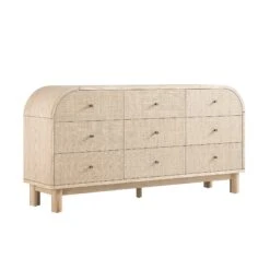 Maude 9 Drawer Chest, Natural Ash With Raffia -Daals Store XXCOD 046 NAT RAF WB2