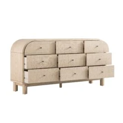 Maude 9 Drawer Chest, Natural Ash With Raffia -Daals Store XXCOD 046 NAT RAF WB3