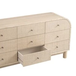 Maude 9 Drawer Chest, Natural Ash With Raffia -Daals Store XXCOD 046 NAT RAF detail2