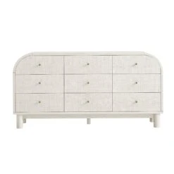 Maude 9 Drawer Chest, Washed White Ash With Raffia 23 Maude 9 Drawer Chest, Washed White Ash With Raffia -Daals Store XXCOD 046 WHITE RAF WB1