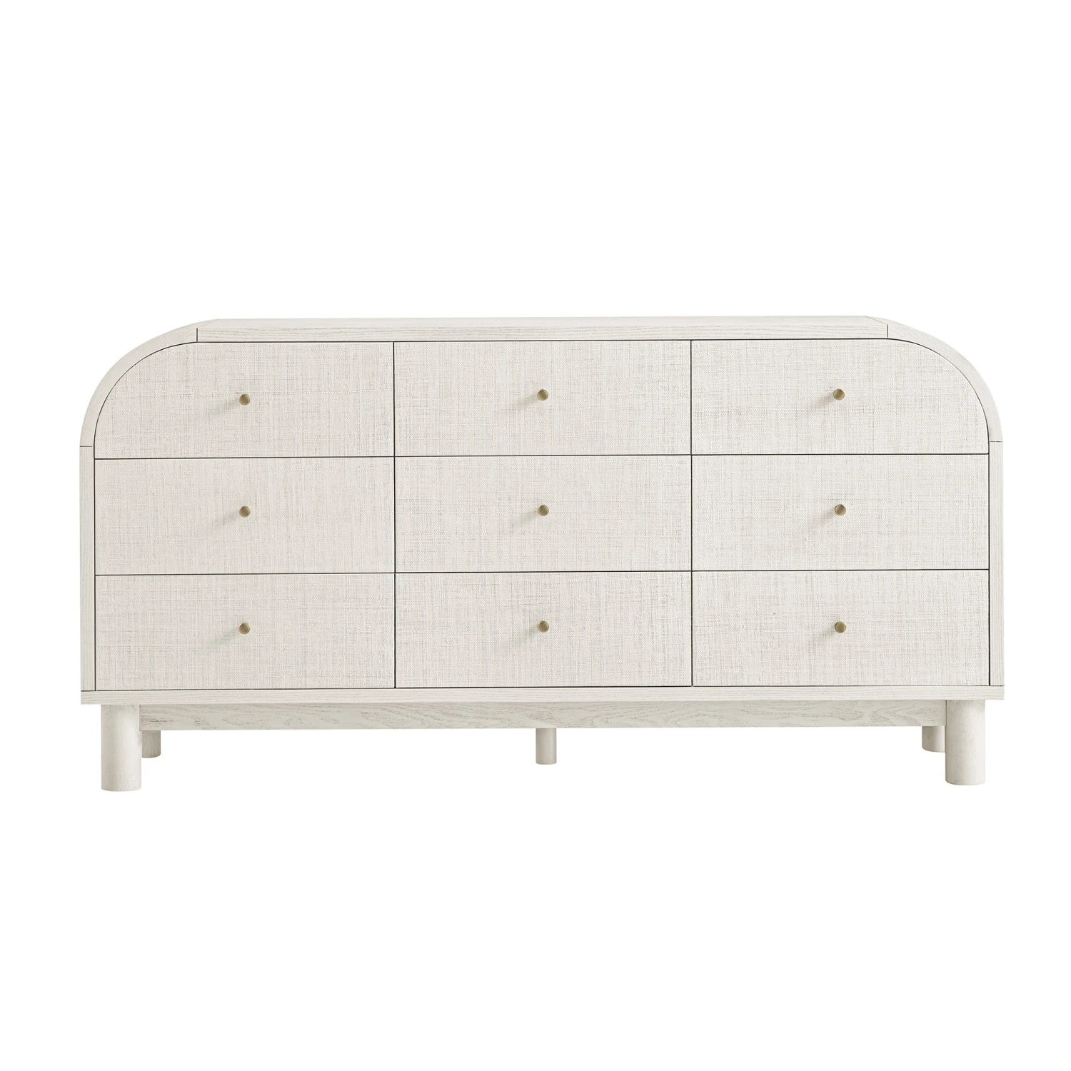 Maude 9 Drawer Chest, Washed White Ash With Raffia 7 Maude 9 Drawer Chest, Washed White Ash With Raffia - Image 7