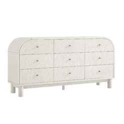Maude 9 Drawer Chest, Washed White Ash With Raffia 24 Maude 9 Drawer Chest, Washed White Ash With Raffia -Daals Store XXCOD 046 WHITE RAF WB2