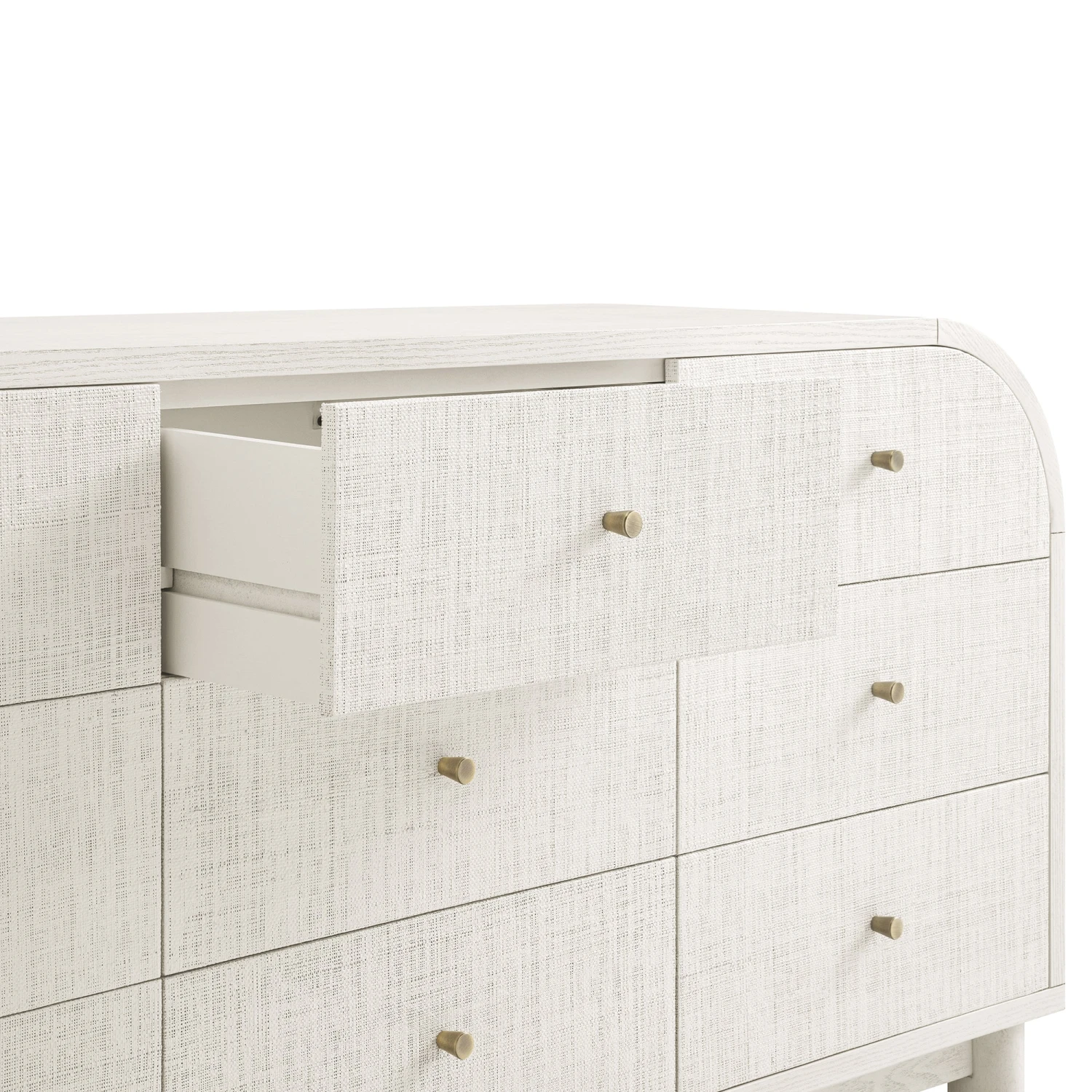 Maude 9 Drawer Chest, Washed White Ash With Raffia 14 Maude 9 Drawer Chest, Washed White Ash With Raffia - Image 14