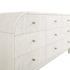 Maude 9 Drawer Chest, Washed White Ash With Raffia 31 Maude 9 Drawer Chest, Washed White Ash With Raffia -Daals Store XXCOD 046 WHITE RAF detail2