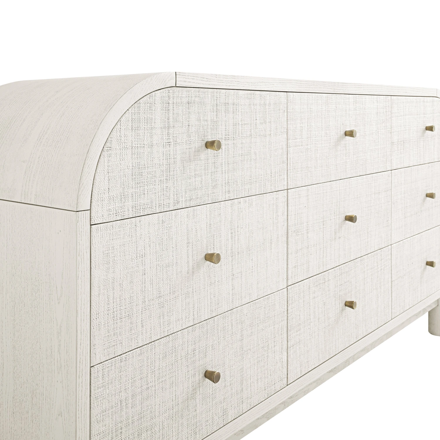 Maude 9 Drawer Chest, Washed White Ash With Raffia 15 Maude 9 Drawer Chest, Washed White Ash With Raffia - Image 15
