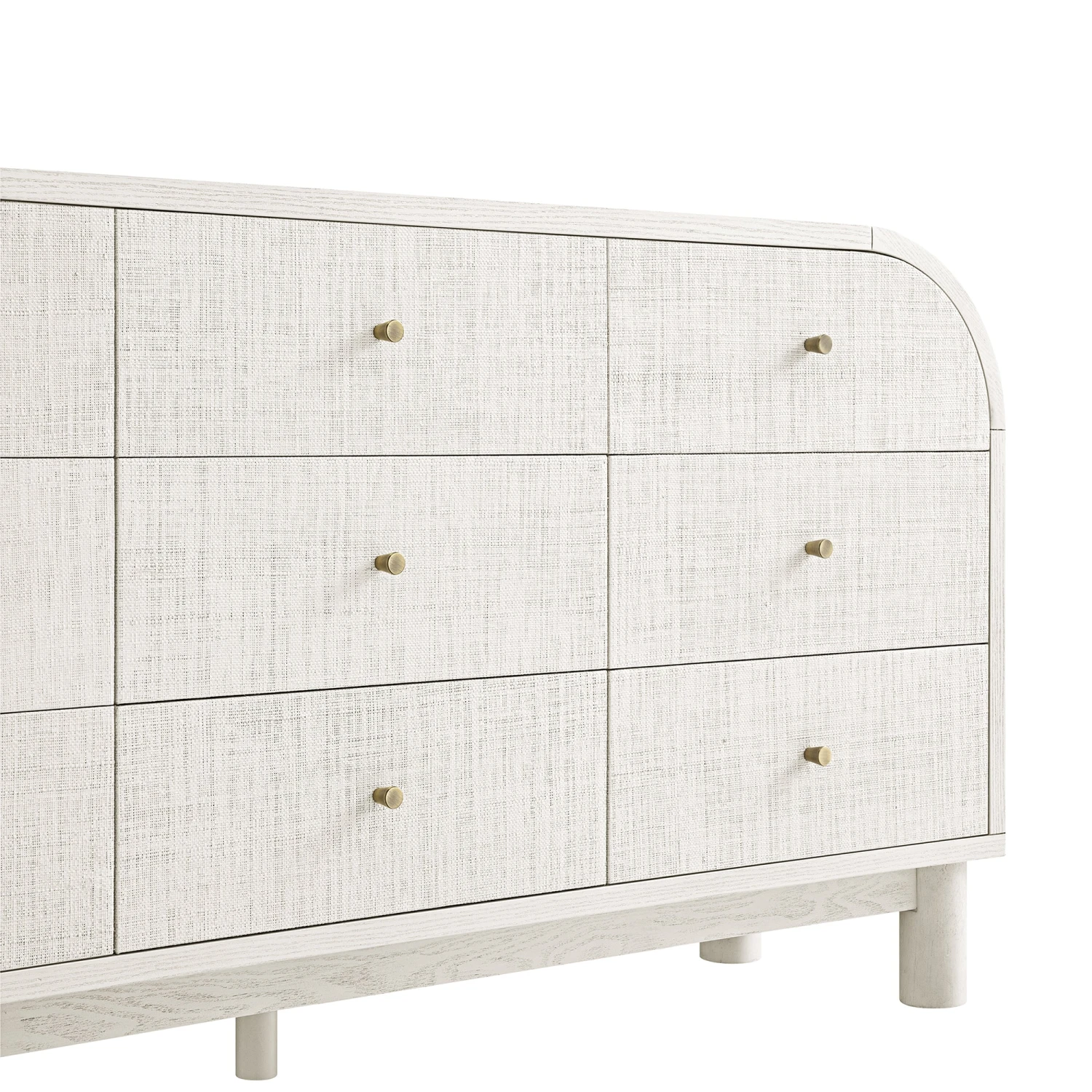 Maude 9 Drawer Chest, Washed White Ash With Raffia 16 Maude 9 Drawer Chest, Washed White Ash With Raffia - Image 16