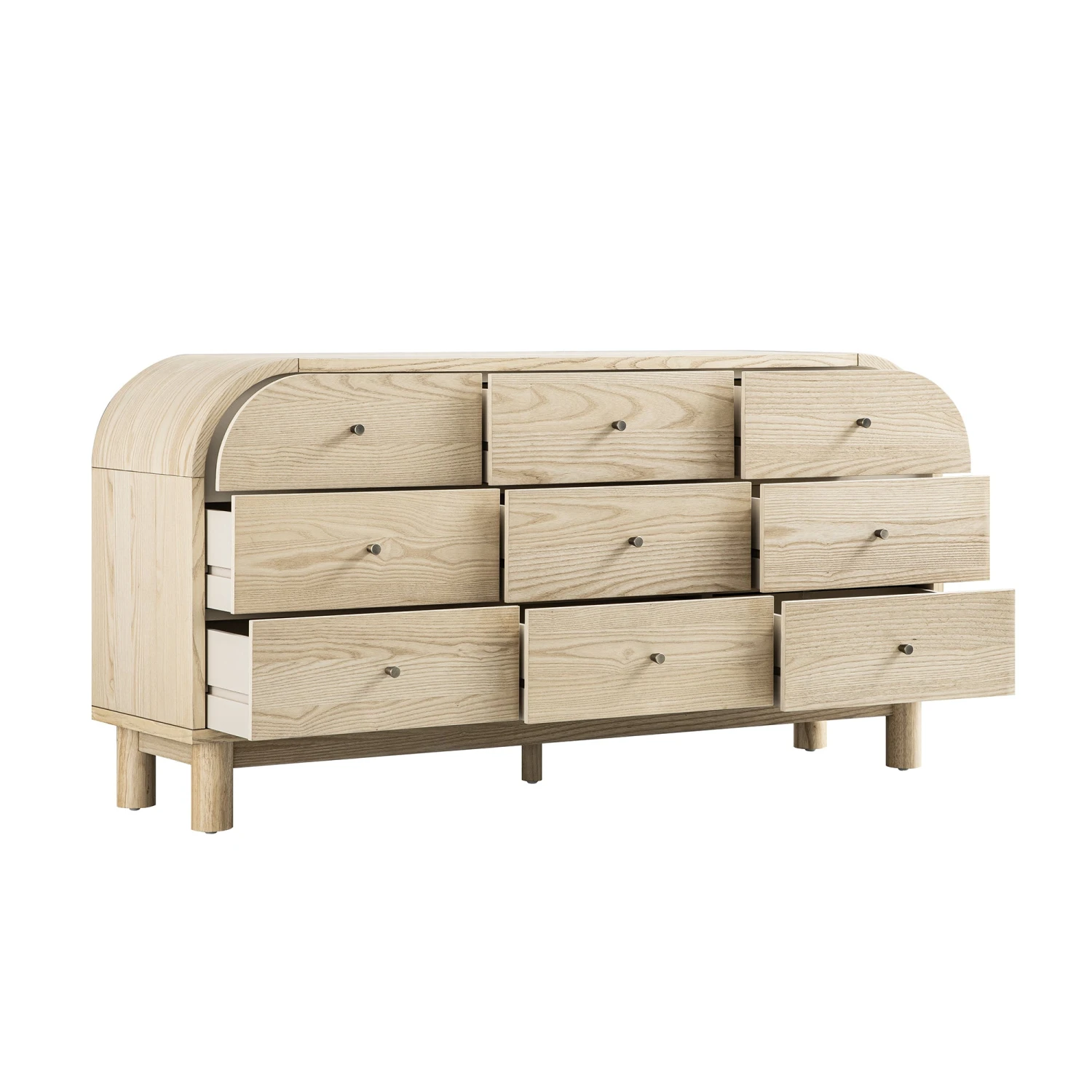 Maude 9 Drawer Chest, Natural Ash 10 Maude 9 Drawer Chest, Natural Ash - Image 10