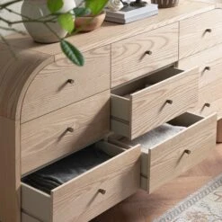 Maude 9 Drawer Chest, Natural Ash 16 Maude 9 Drawer Chest, Natural Ash -Daals Store XXCOD 047 NAT NAT scene2