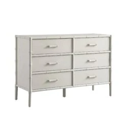 Elstowe Faux Bamboo 6-Drawer Chest, Shaded White 19 Elstowe Faux Bamboo 6-Drawer Chest, Shaded White -Daals Store XXCOD 062 BEIGE WB2