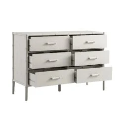 Elstowe Faux Bamboo 6-Drawer Chest, Shaded White 21 Elstowe Faux Bamboo 6-Drawer Chest, Shaded White -Daals Store XXCOD 062 BEIGE WB3