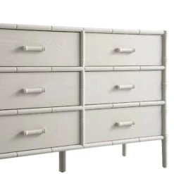 Elstowe Faux Bamboo 6-Drawer Chest, Shaded White 24 Elstowe Faux Bamboo 6-Drawer Chest, Shaded White -Daals Store XXCOD 062 BEIGE detail1