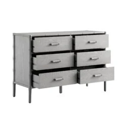 Elstowe Faux Bamboo 6-Drawer Chest, Warm Grey 11 Elstowe Faux Bamboo 6-Drawer Chest, Warm Grey -Daals Store XXCOD 062 GREY WB3
