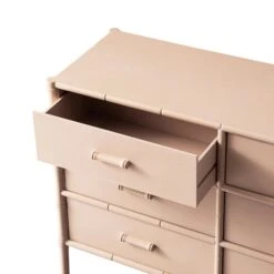 Elstowe Faux Bamboo 6-Drawer Chest, Nude Pink 27 Elstowe Faux Bamboo 6-Drawer Chest, Nude Pink -Daals Store XXCOD 062 NUDE detail2