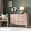 Elstowe Faux Bamboo 6-Drawer Chest, Nude Pink 31 Elstowe Faux Bamboo 6-Drawer Chest, Nude Pink -Daals Store XXCOD 062 NUDE main