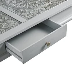 Chantilly Mid Grey Coffee Table With Drawers -Daals Store XXCT 056 GREY detail1