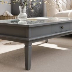 Chantilly Mid Grey Coffee Table With Drawers -Daals Store XXCT 056 GREY scene5