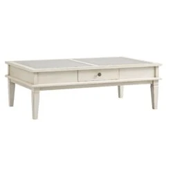 Chantilly Whitewashed Coffee Table With Drawers -Daals Store XXCT 056 WHITEWASH WB2