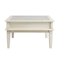 Chantilly Whitewashed Coffee Table With Drawers -Daals Store XXCT 056 WHITEWASH WB6