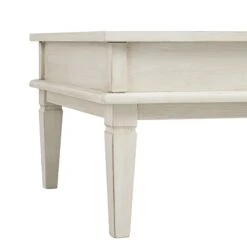 Chantilly Whitewashed Coffee Table With Drawers -Daals Store XXCT 056 WHITEWASH detail4