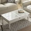 Chantilly Whitewashed Coffee Table With Drawers -Daals Store XXCT 056 WHITEWASH main