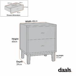 Bianca Chip Carved Bedside Table, Sand Beige & Ivory 18 Bianca Chip Carved Bedside Table, Sand Beige & Ivory -Daals Store XXNS 007 CHART 1