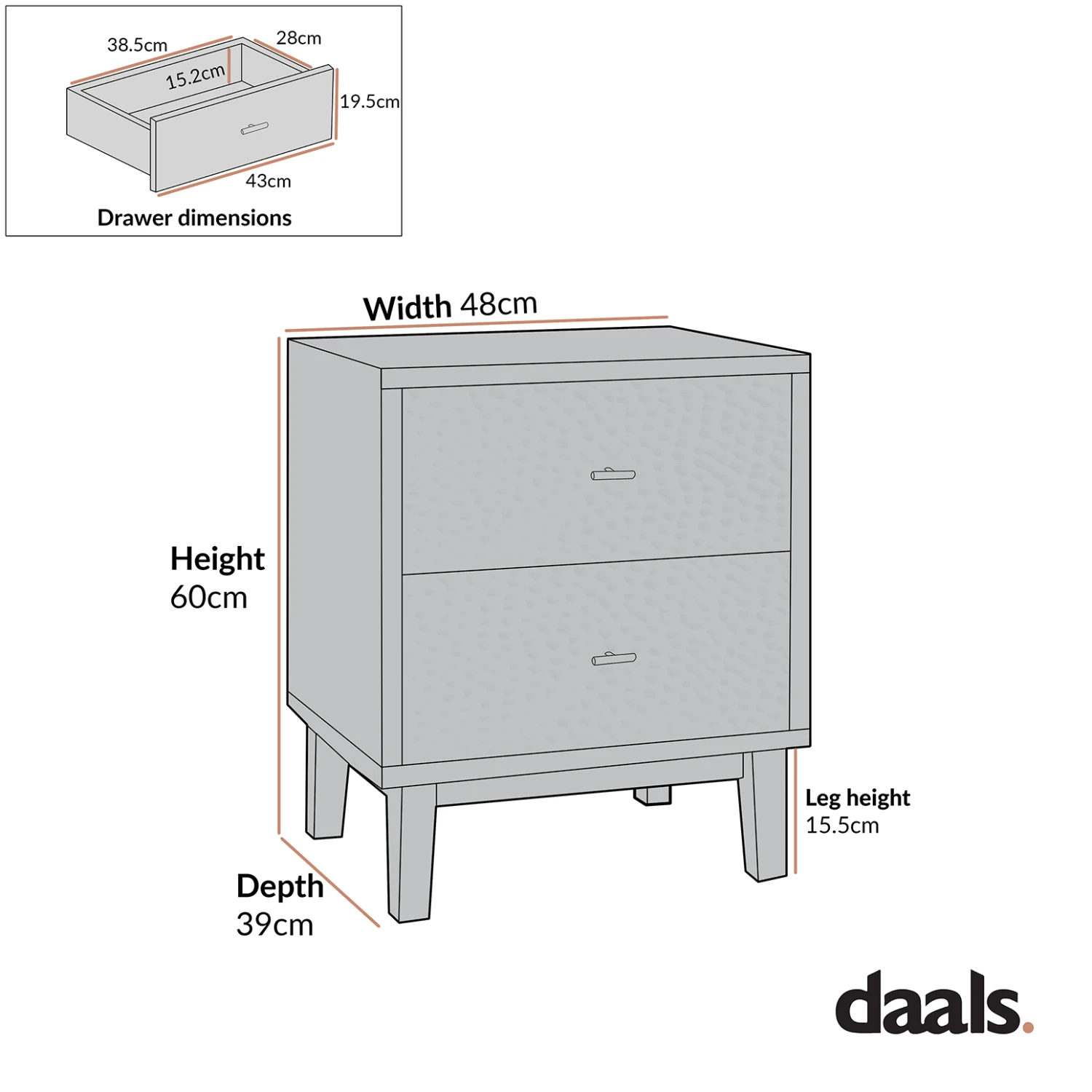 Bianca Chip Carved Bedside Table, Sand Beige & Ivory 6 Bianca Chip Carved Bedside Table, Sand Beige & Ivory - Image 6