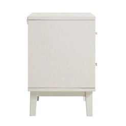 Bianca Chip Carved Bedside Table, Sand Beige & Ivory 21 Bianca Chip Carved Bedside Table, Sand Beige & Ivory -Daals Store XXNS 007 TAUPE WHITE WB5