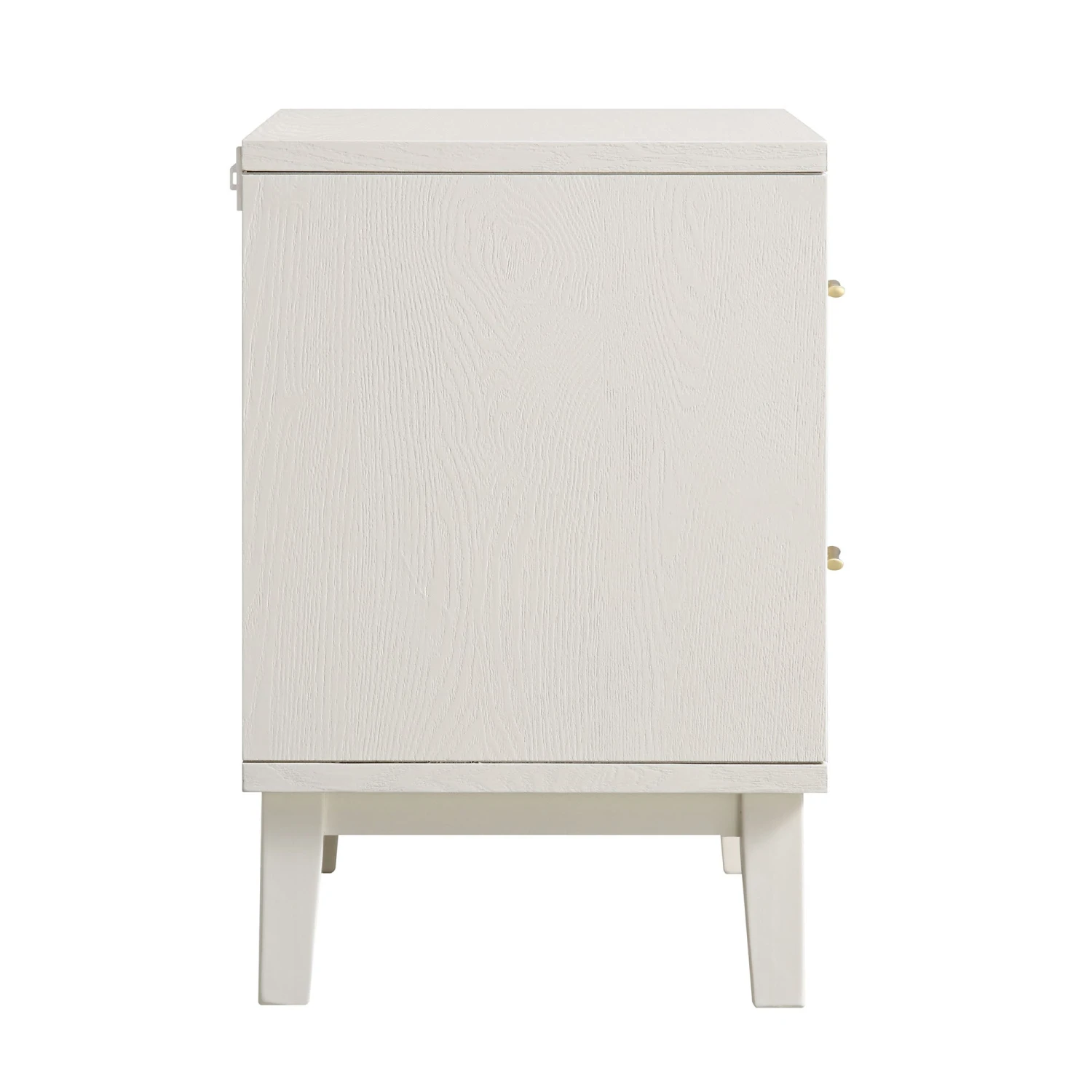 Bianca Chip Carved Bedside Table, Sand Beige & Ivory 9 Bianca Chip Carved Bedside Table, Sand Beige & Ivory - Image 9