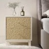 Bianca Chip Carved Bedside Table, Sand Beige & Ivory 26 Bianca Chip Carved Bedside Table, Sand Beige & Ivory -Daals Store XXNS 007 TAUPE WHITE main