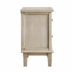 Chantilly Whitewashed Carved 2 Drawer Bedside Table -Daals Store XXNS 011 WHITEWASH WB4