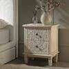 Chantilly Whitewashed Carved 2 Drawer Bedside Table -Daals Store XXNS 011 WHITEWASH main