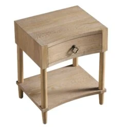 Thalia Concave 1 Drawer Bedside Table, Natural 22 Thalia Concave 1 Drawer Bedside Table, Natural -Daals Store XXNS 020 NAT WB4