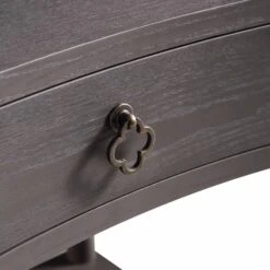 Thalia Concave 1 Drawer Bedside Table, Silver Oak -Daals Store XXNS 020 SILVEROAK detail2