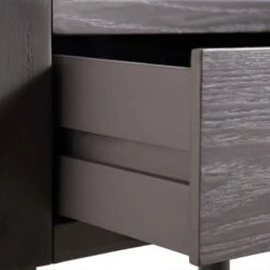 Thalia Concave 1 Drawer Bedside Table, Silver Oak -Daals Store XXNS 020 SILVEROAK detail3