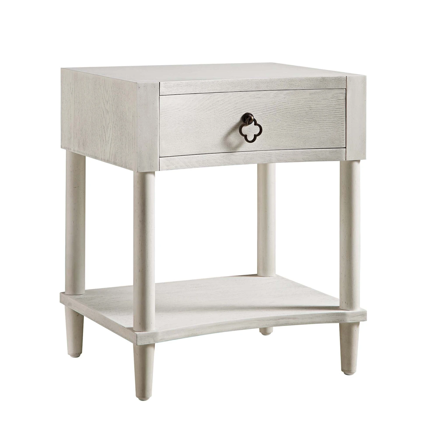 Thalia Concave 1 Drawer Bedside Table, Washed White 5 Thalia Concave 1 Drawer Bedside Table, Washed White - Image 5