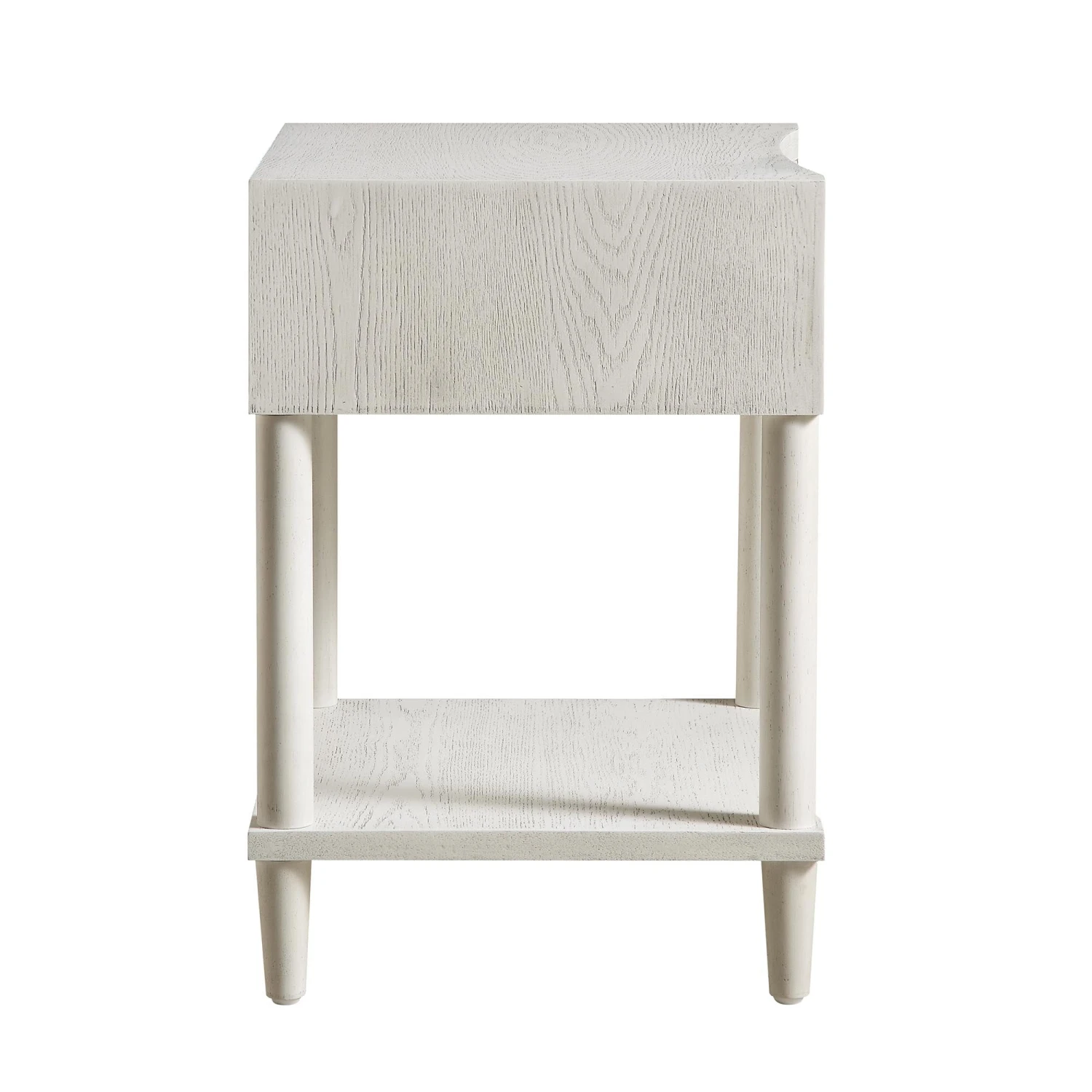 Thalia Concave 1 Drawer Bedside Table, Washed White 9 Thalia Concave 1 Drawer Bedside Table, Washed White - Image 9