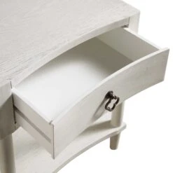 Thalia Concave 1 Drawer Bedside Table, Washed White 25 Thalia Concave 1 Drawer Bedside Table, Washed White -Daals Store XXNS 020 WHITEWASH detail1
