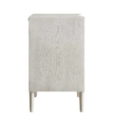 Thalia Concave 3 Drawer Bedside Table, Washed White 23 Thalia Concave 3 Drawer Bedside Table, Washed White -Daals Store XXNS 021 WHITEWASH WB5