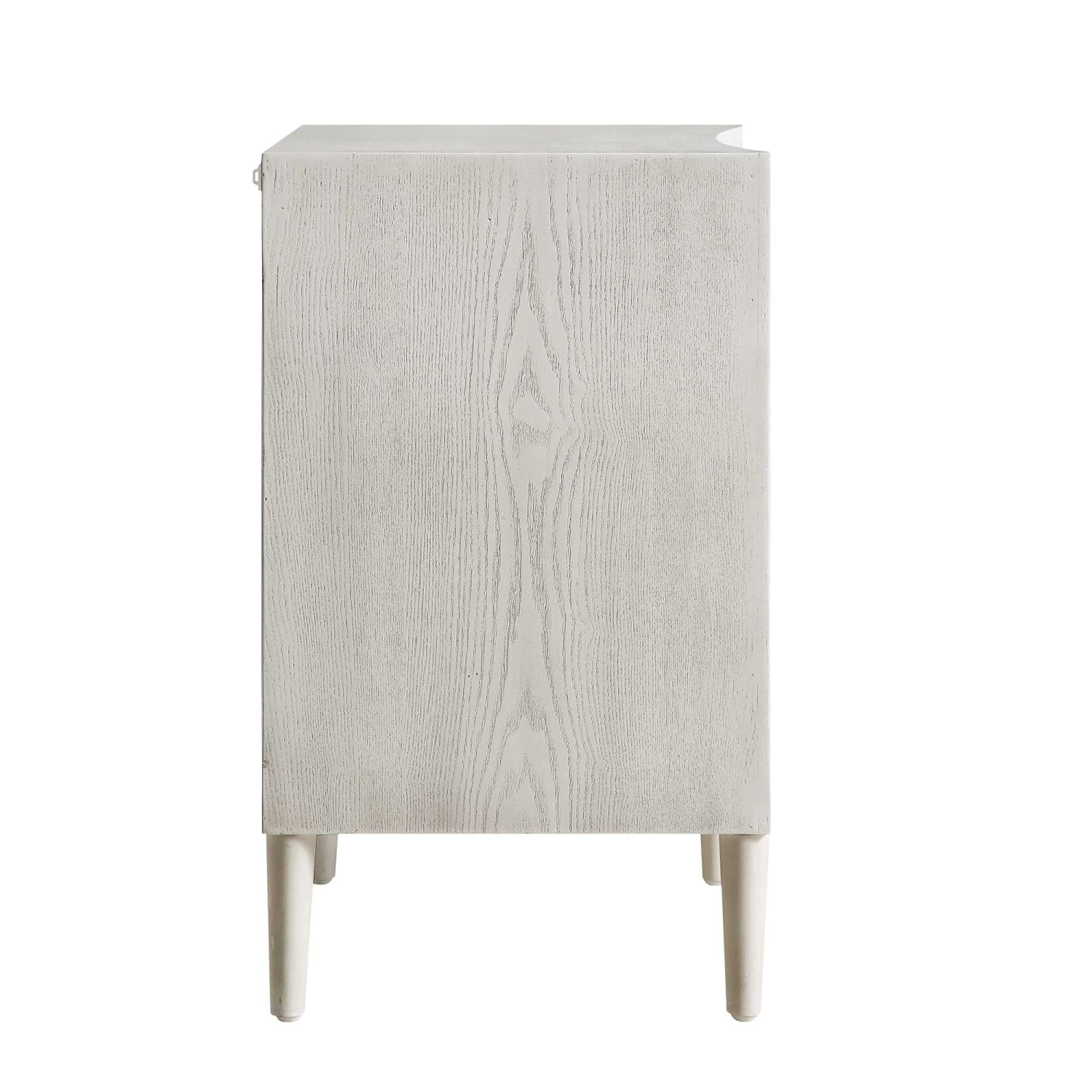Thalia Concave 3 Drawer Bedside Table, Washed White 9 Thalia Concave 3 Drawer Bedside Table, Washed White - Image 9